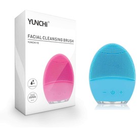 yunchi Sonic Facial Cleansing Brush YUNCHI Food Grade Silicone Waterproof Red WC02_R