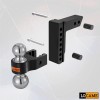 LOCAME Adjustable Trailer Hitch 2-Inch Receiver 6-Inch Drop/Rise Tow Hitch