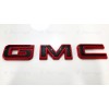 Auto Front & Rear GMC Gloss Red Black OVERLAY Emblem
