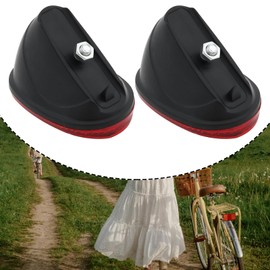 ECSiNG 2Pcs Bike Oval Rear Fenders Reflector 62x43mm Compatible With Most Bicycles With Fenders