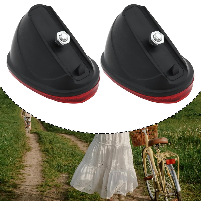 ECSiNG 2Pcs Bike Oval Rear Fenders Reflector 62x43mm Compatible With