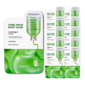 Labiotte 라비오뜨코드덤 시트 마스크 카밍 10매입 Labiotte Code-Derm Sheet Mask Calming 10 Sheets