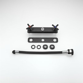 Kitchen Sink Mixer Tap Caravan Monobloc Campervan Tap Camping Sink Tap with 2 Handles Flexible Arch 360 Swivel Flexible Dual Function Sprayer for Marine Boats Campers Motorhomes Travel Trailers Black