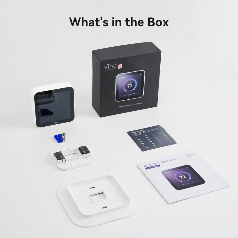 vine Programmable Thermostat for House with 4.0" Touch Screen, WiFi