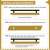 SNOMEL 2 Pack 9.6 Inch Length Kitchen Cabinet Handles Gold,