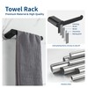 Bathroom Hardware Set, 4-Piece Black Towel Rack Towel Holder Toilet