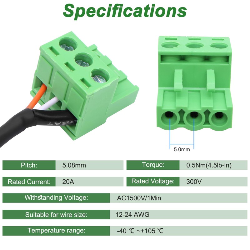 XMSJSIY XLR to 3-pin Phoenix Cable XLR 3P Male to