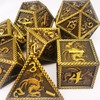 HAOMEJA Metal DND Dice Set 7pcs D&D Dice for Dungeons