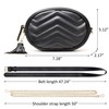 TJEtrade - Riñonera de piel impermeable para mujer, Negro, Una
