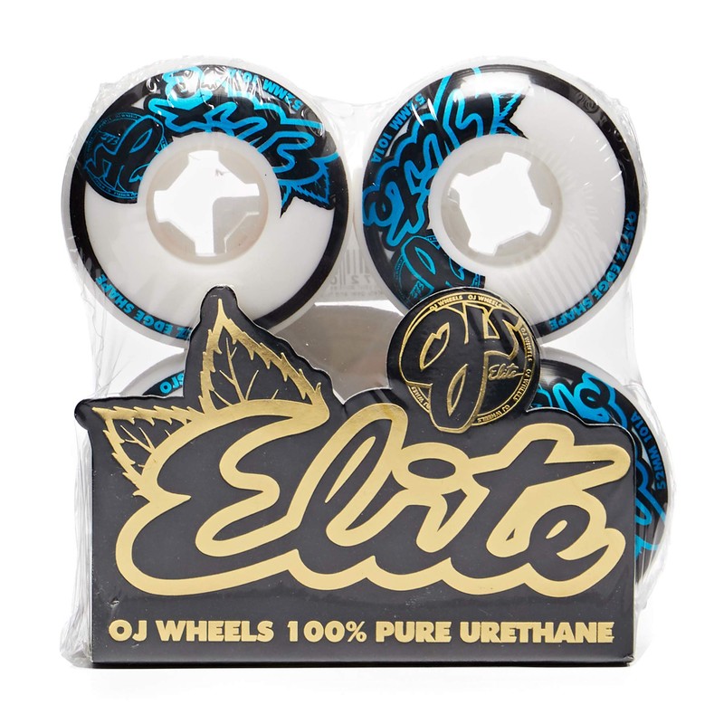 OJ Elite EZ EDGE 101a Skateboard Wheels - White (Pack