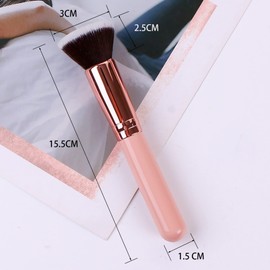 Olakin Make-Up Brush, Foundation Brush, Makeup Brush, Cosmetic Brush, Flat Cosmetic Brush, Ideal for Creamy, Powdery or Liquid Foundation (Rose Gold)