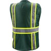 CAL PACIFIC Green Two Tones Safety Vest,With Multi-Pocket Tool (3X)
