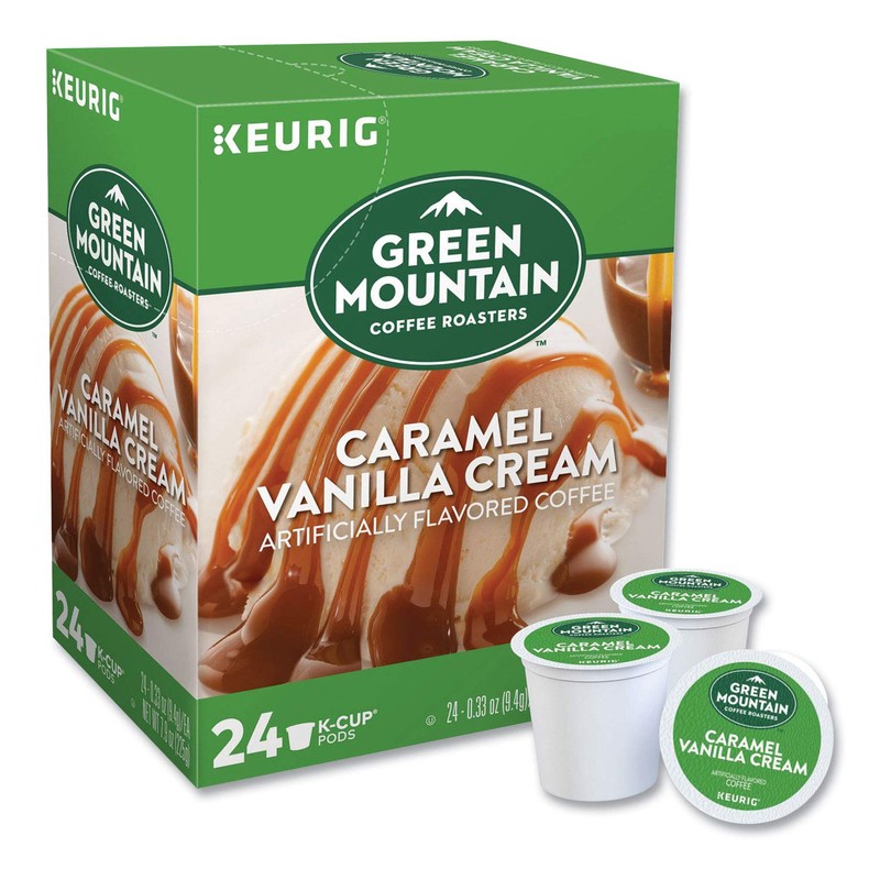 CARAMEL VANILLA CREAM Flavored Coffee --- by Green Mountain ---