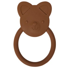 C.R. Gibson 100% Food Grade Silicone Bear Baby Teether for Infants, 2.75" x 4.25", Multicolor