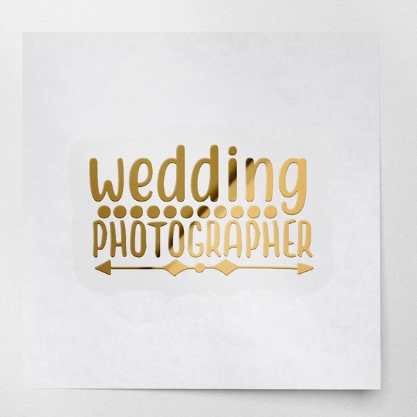 Decal Stickers of Wedding Photographer (Metallic Gold) (Set of 2)