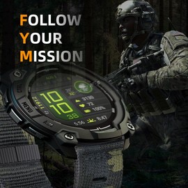 Compatible for Garmin Instinct Watch Band 45mm 50mm Men Women,22mm 26mm Pro Tactical Camouflage Rugged Nylon Bands for Instinct 3 Amoled /2/1/Solar/Tactical/Tide/Esports (Dark Camouflage, 50mm=26mm)