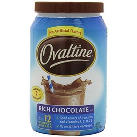 Ovaltine Rich Chocolate Nutritional Beverage Mix (Pack of 2) 12 oz Size