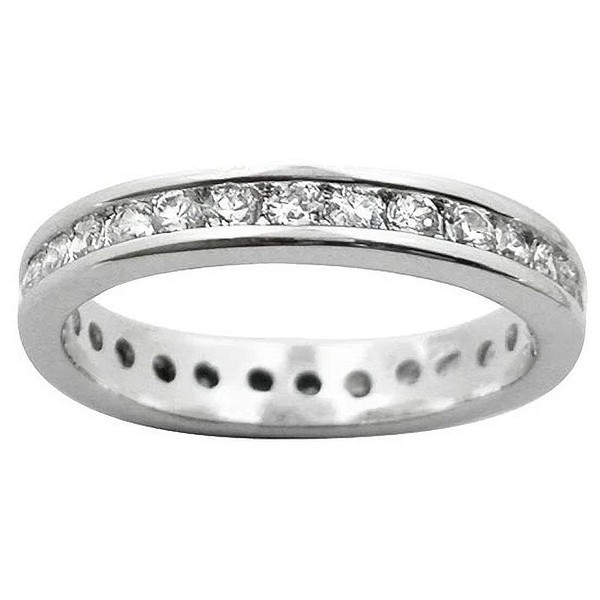 3.5MM Womens Full Eternity Channel Set Diamond Cubic Zirconia (CZ)