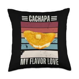 Vintage Cachapa My Flavor Love Retro Cachapa Food Lover Throw Pillow