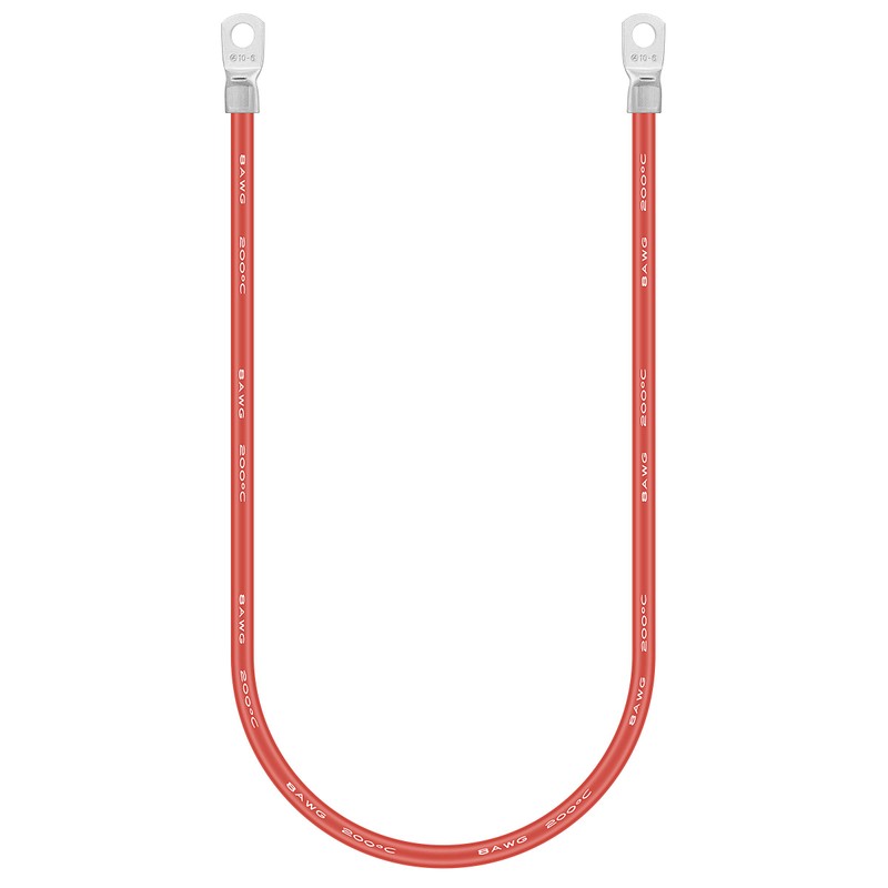 Jtron 20 inch Cables 10 AWG(6-5) Gauge Red + Black