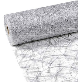 Sizoweb 1 Rolle Vlies, 30 cm x 25 m, Silber (Farbnummer: 1400), Tischläufer, Tischband. Ideal für Dekoration bei besonderen Anlässen wie Hochzeit, Taufe, Kommunion, Weihnachten und viele mehr.