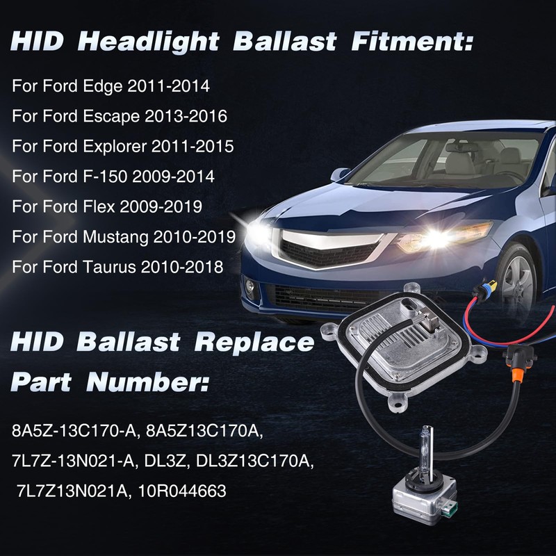 Hiolpen HID Headlight Ballast W/Igniter & D3S Bulb for Ford