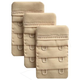 Chanie Women Pack of 3 Soft Comfortable 2 Hooks Bra Extender,6.1cm x 3.8cm