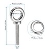 QUARKZMAN Pack of 2 M8 x 50 mm Eye Bolts