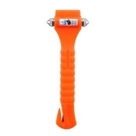 LifeHammer Brand Car Safety Hammer, The Original Emergency Escape and Rescue Tool with Seatbelt Cutter, Made in The Netherlands, Orange (2-Pack)