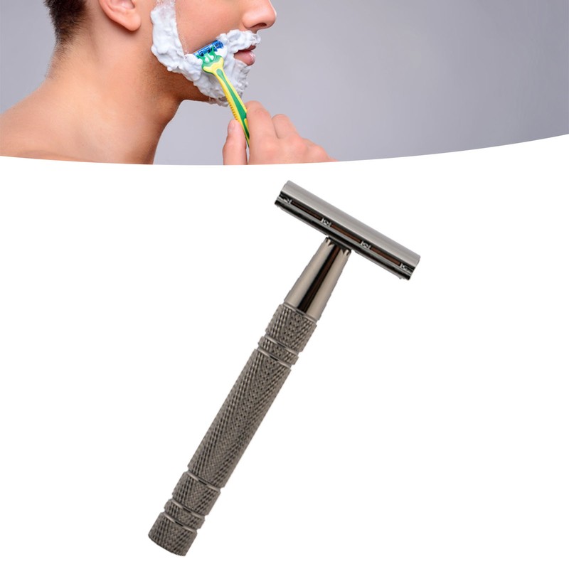 Manual Beard Trimmer 5 Blades Professional Metal Safe Portable Double