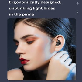 Xmenha Mini Kopfhörer Bluetooth unsichtbar kabellose Kopfhörer für kleine Ohren mit Geräuschunterdrückung Schlafkopfhörer Noise Cancelling in Ear Kopfhörer zum Schlafen Wireless Sleep Headphones