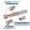 sourcing map Ball Nose End Mill 2 Flute 23/64" Diameter