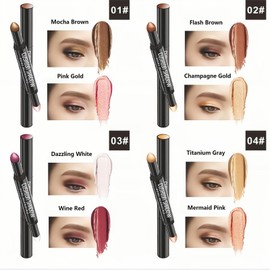 RoseFlower Eyeshaow Stick Shimmer, Matte Glitter Effect Eye Makeup Eye Liner Eye Brightener Pen - Waterpoof Long Lasting Up to 10h, 10g