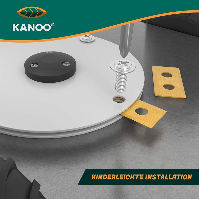 kanoo® Robotic Lawnmower Blade, 30 x Titanium Replacement Blades for