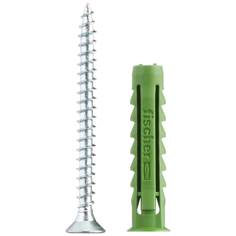 fischer 524867 SX Green Expansion Wall Plug with Screw -