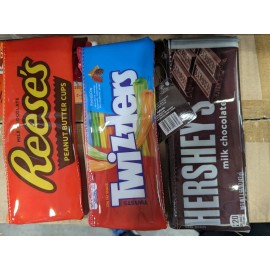 Hersheys 3 Pack Twizzlers Reese’s Hersheys Vinyl Zipper Pencil Case Make-Up Bag NEW Candy