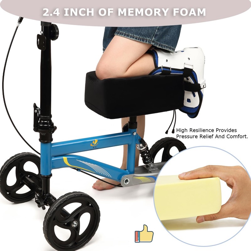 XINTREY Knee Scooter Cushion 2" thick Memory Foam Knee Scooter
