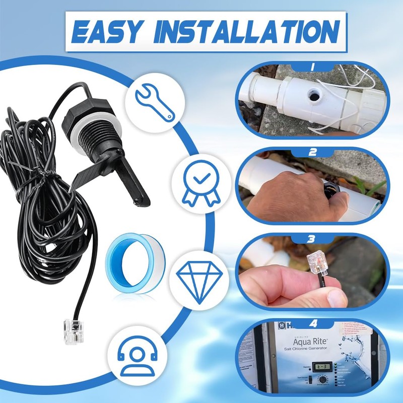 Upgraded GLX-FLO-RP Pool Flow Switch for Hayward Goldline Aquarite Salt