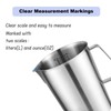 2L Measuring Cup, 304 Stainless Steel Pitcher with Lid, Liter/Oz