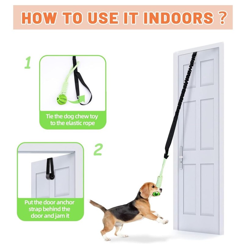 SLAUNT Dog Outdoor Bungee Tug Toy Spring Pole Dog Rope