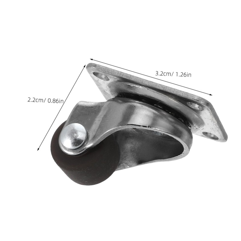 ABOOFAN 4pcs Mini Swivel Caster Wheels Rotation for Furniture Electronic