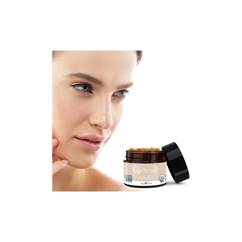 Orgánica Exfoliante Labial - Vainilla Azúcar Exfoliante, Lab