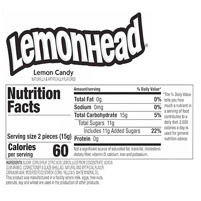 SweetGourmet Original LemonHead Candy Wrapped Bulk | 1 Pound