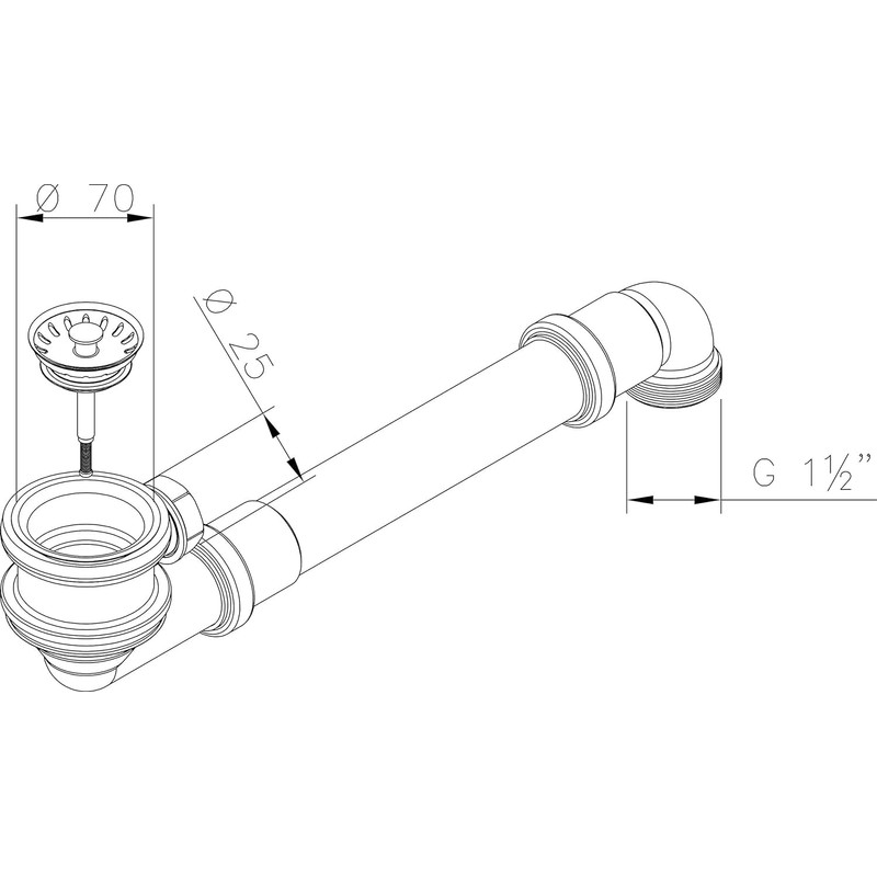 Aquade Sieve Basket Valve 70 mm – Strainer Basket Sink