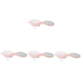 Baluue 4pcs Foot Scrubber Brush Multi-functional Foot Exfoliating Tool for Callus Removal and Dead Skin Care Ergonomic Design for Home and Salon Use Washable and Reusable