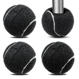 Tennis Balls For Walkers Pre Cut 4pcs Walker Tennis Balls Precut For Seniors, Pre-Cut Ball For Walker Feet And Chair Legs, Universal Walker Glides Ball For Floor Protection, Fits Most Legs (Black)