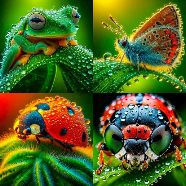 Bgraamiens Puzzle- Beautiful Wild Life in Dew Collage Puzzle for