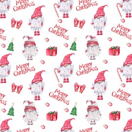 Christmas Wrapping Paper 10 Pack with Gift Tags and String Eco Friendly 5 Xmas Gift Wrap Designs for Xmas Presents Jumpers Stockings & Xmas Scandinavian Gnomes (50cmx70cm)