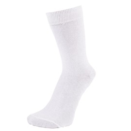 ZAKIRA Finest Combed Cotton Dress Socks in Plain Colours for Men, Women, 4-6 (UK), White