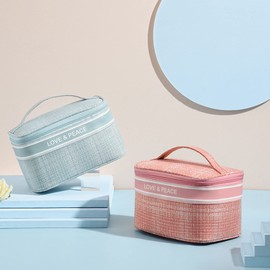 Bag Organiser, Cosmetic Storage, Toiletry Bag, Makeup, Daily Makeup, Portable Bag, Cosmetic Bag, Nanopore System (Pink, One Size)